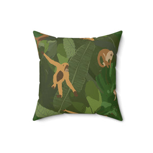 Jungle Playful Harmony Square Pillow