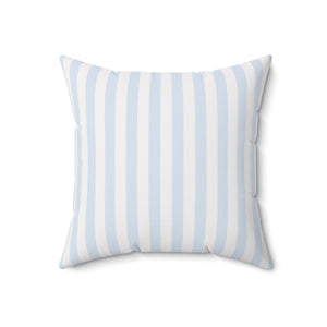 Serene Coastal Stripes Square Pillow