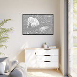 Polar Bear and Cub on the Shore, Torngat Mountains