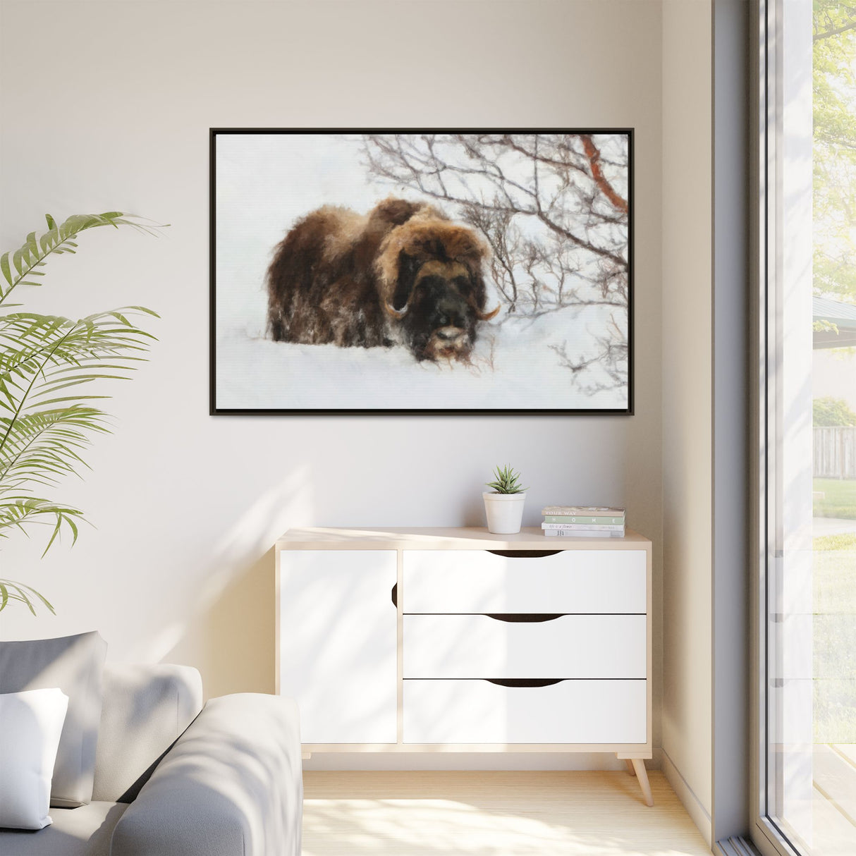 Muskox in Winter Silence, Aulavik National Park