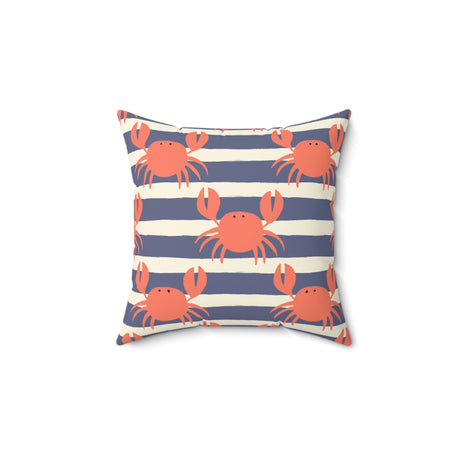 Coastal Crab Dance Square Pillow