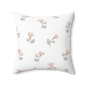 Midnight Blossom Elegance Square Pillow