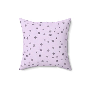 Glittering Lavender Dots Square Pillow