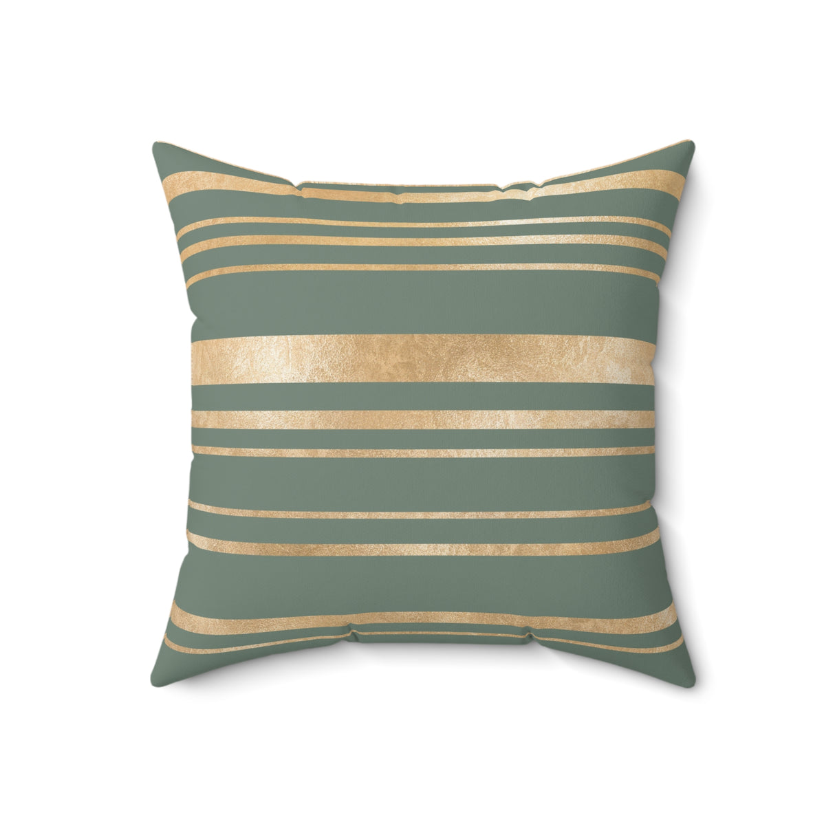 Elegant Gold Stripe Square Pillow