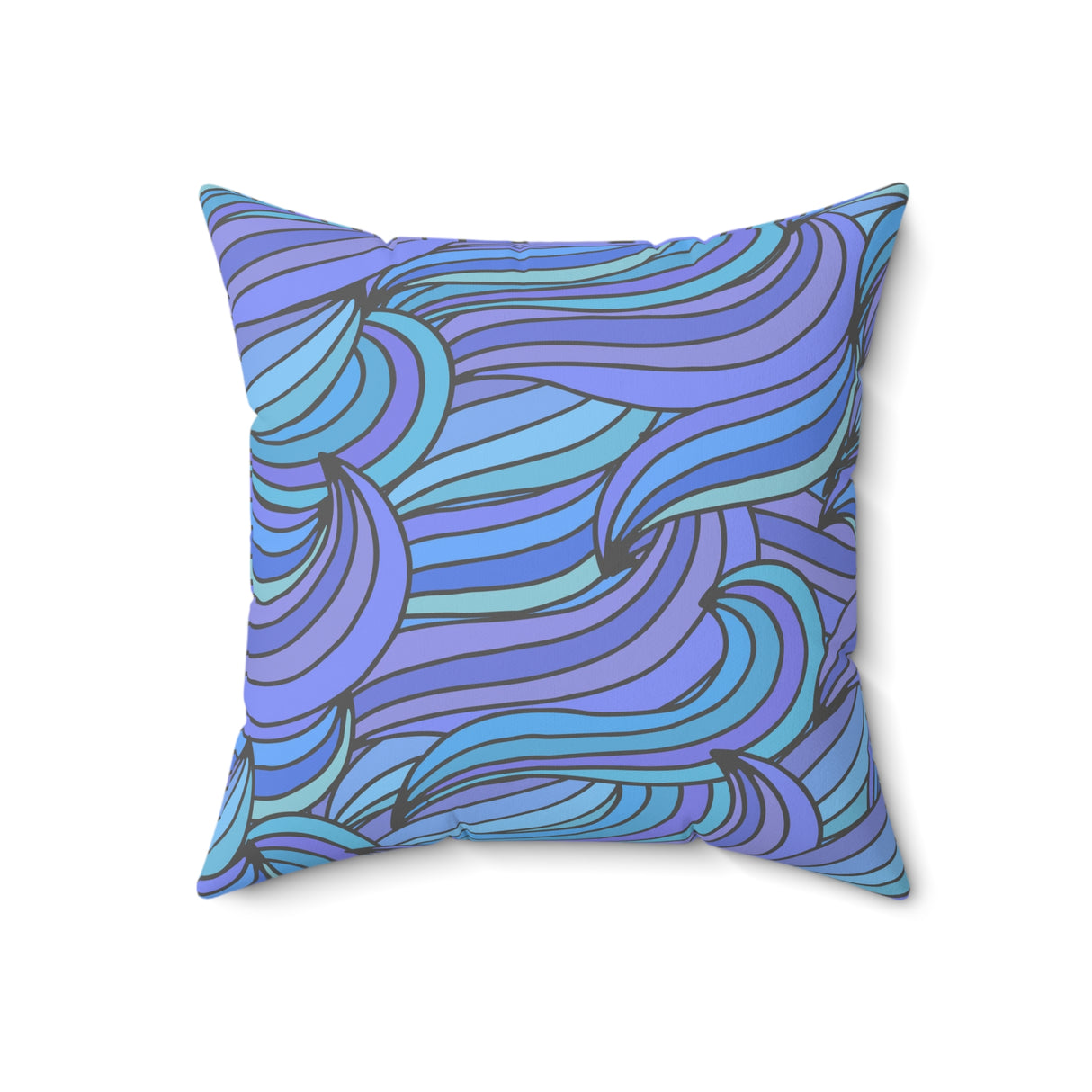 Abstract Ocean Flow Square Pillow