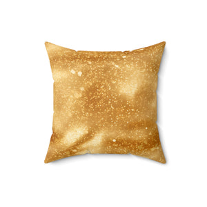 Golden Radiance Square Pillow