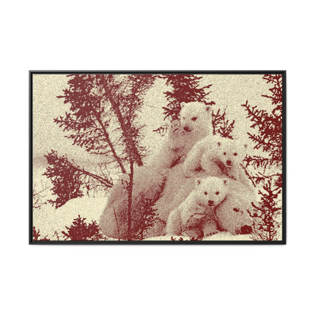 Polar Bear Mother with Triplets