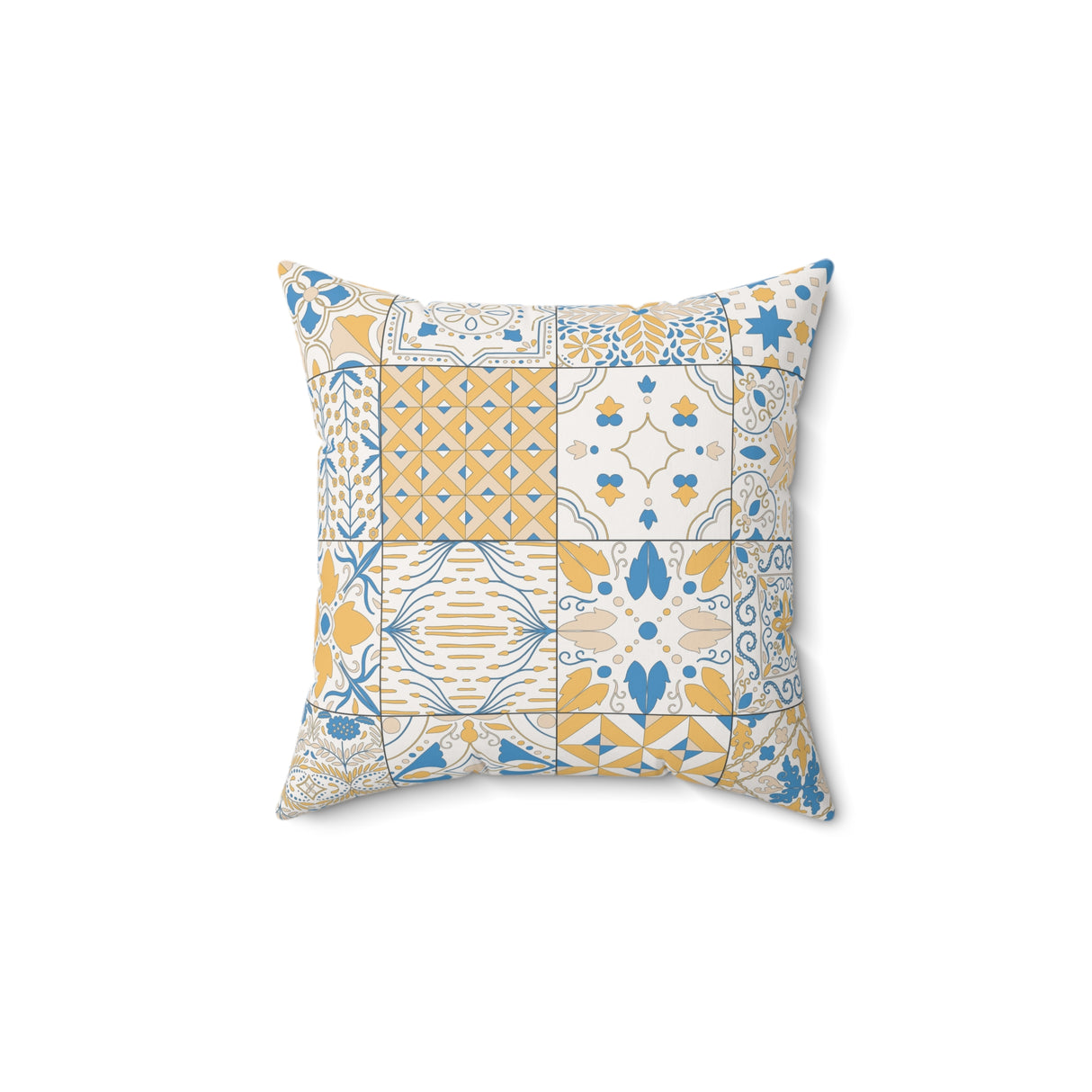 Mediterranean Tiles Square Pillow