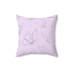 Whispering Butterfly Elegance Square Pillow