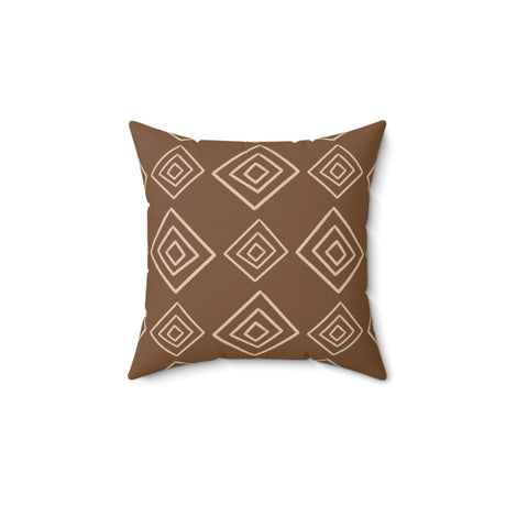 Rustic Tribal Diamond Square Pillow