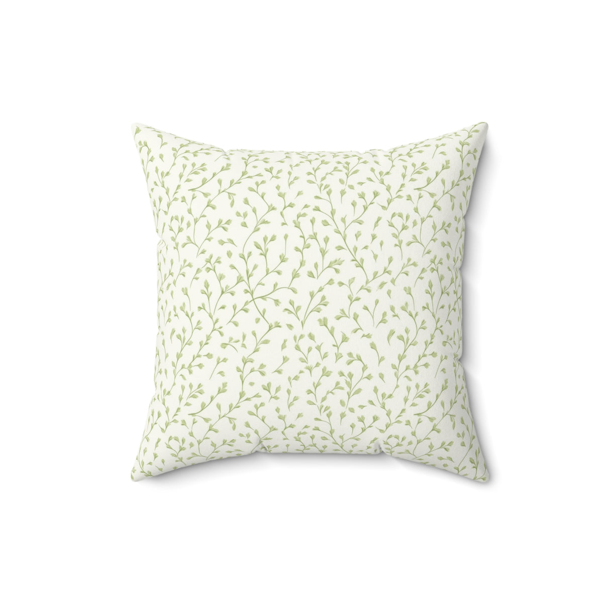 Verdant Green Botanical Square Pillow