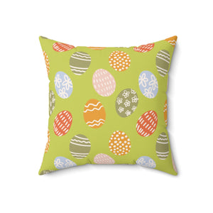 Easter Egg Meadow Square Pillow