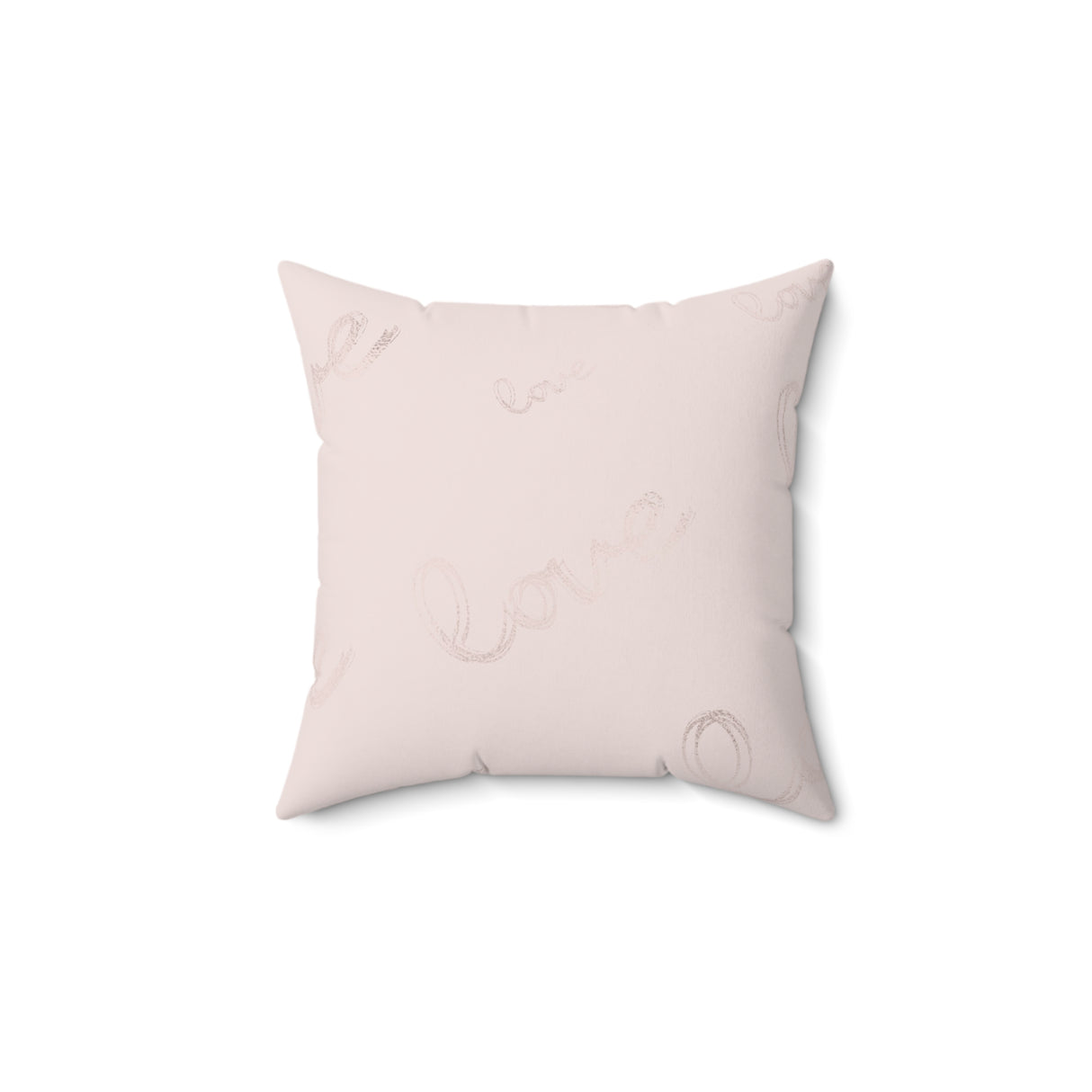 Subtle Love Script Square Pillow