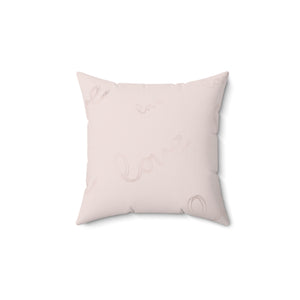 Subtle Love Script Square Pillow