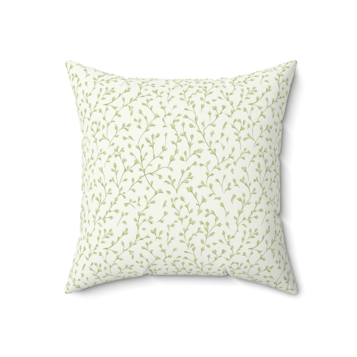 Verdant Green Botanical Square Pillow