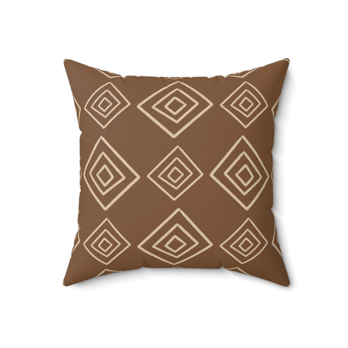 Rustic Tribal Diamond Square Pillow