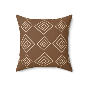 Rustic Tribal Diamond Square Pillow