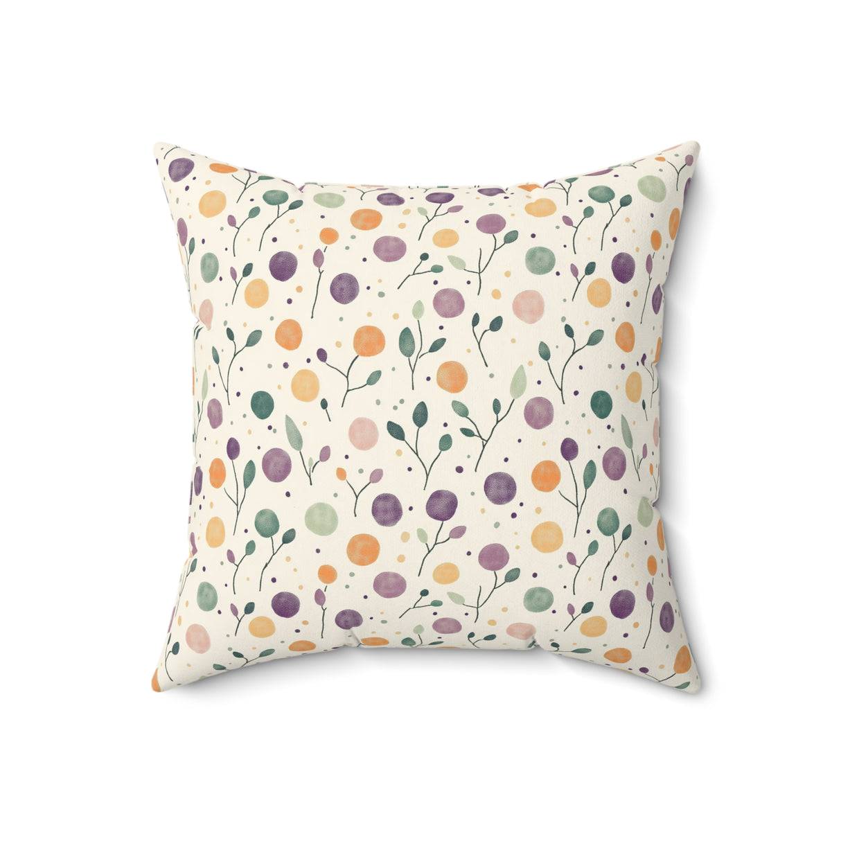 Whimsical Harvest Dots Square Pillow