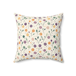 Whimsical Harvest Dots Square Pillow