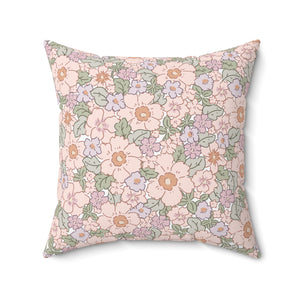 Vintage Bloom Harmony Square Pillow