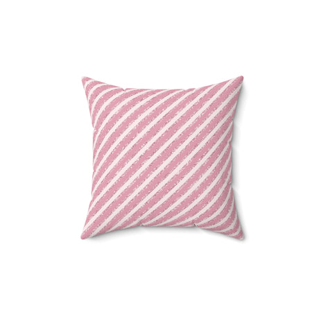 Blush Diagonal Elegance Square Pillow