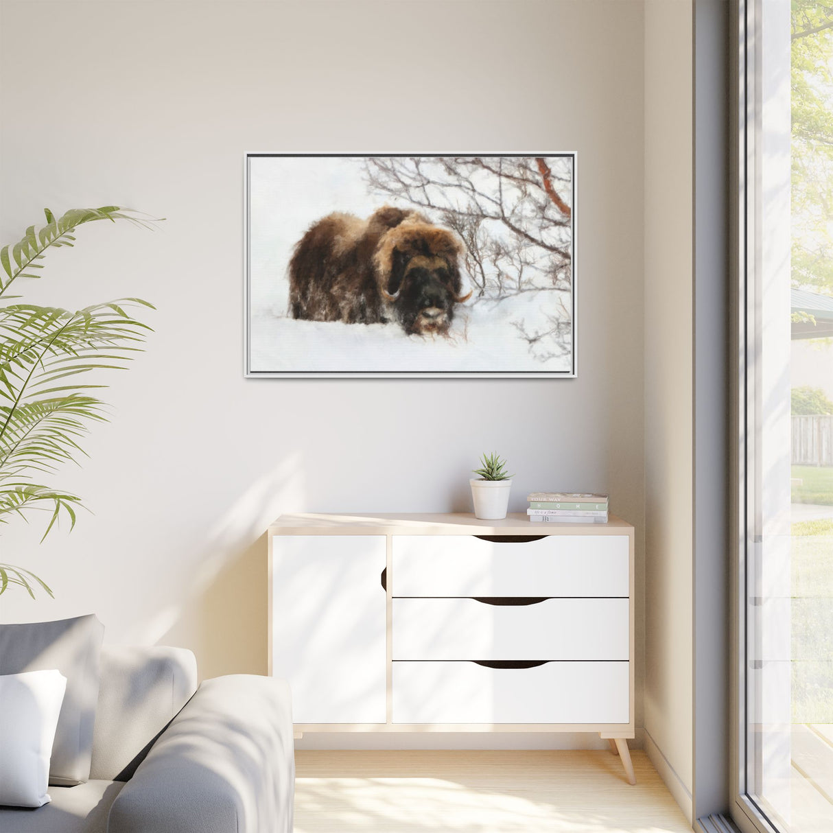 Muskox in Winter Silence, Aulavik National Park