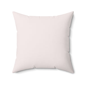 Blush Damask Elegance Square Pillow