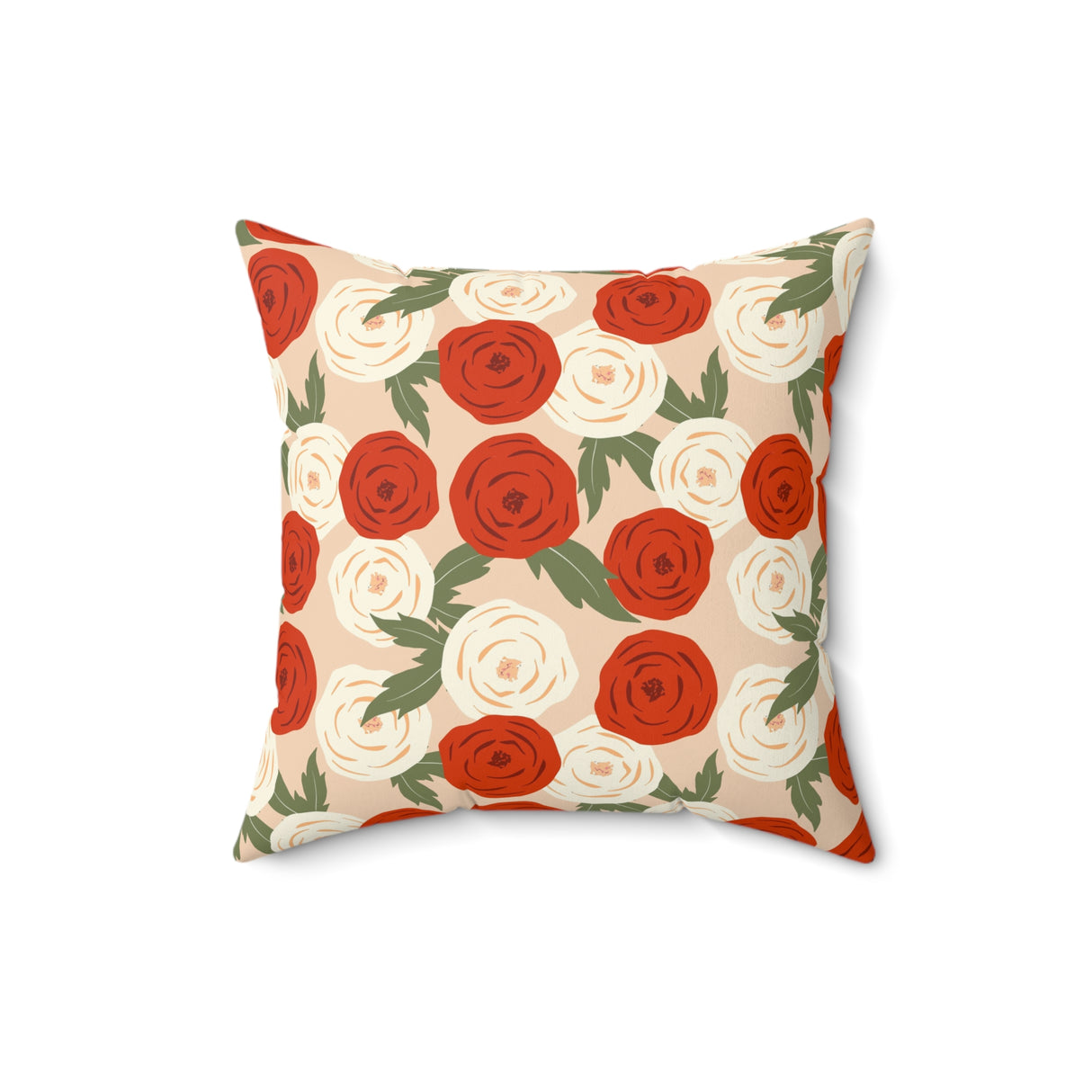 Rustic Rose Garden Square Pillow