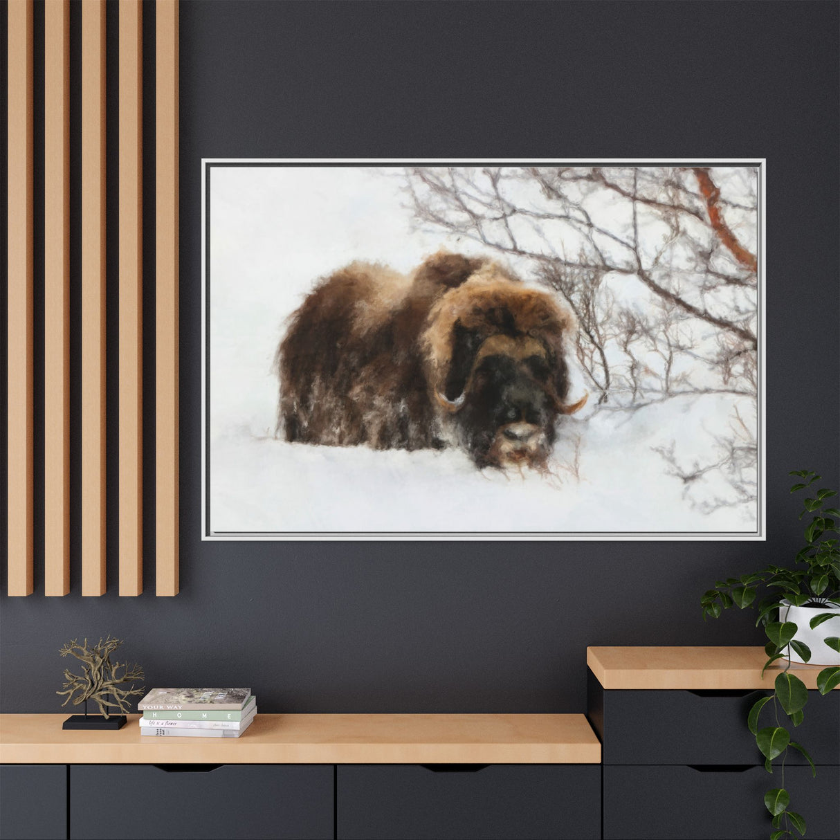 Muskox in Winter Silence, Aulavik National Park