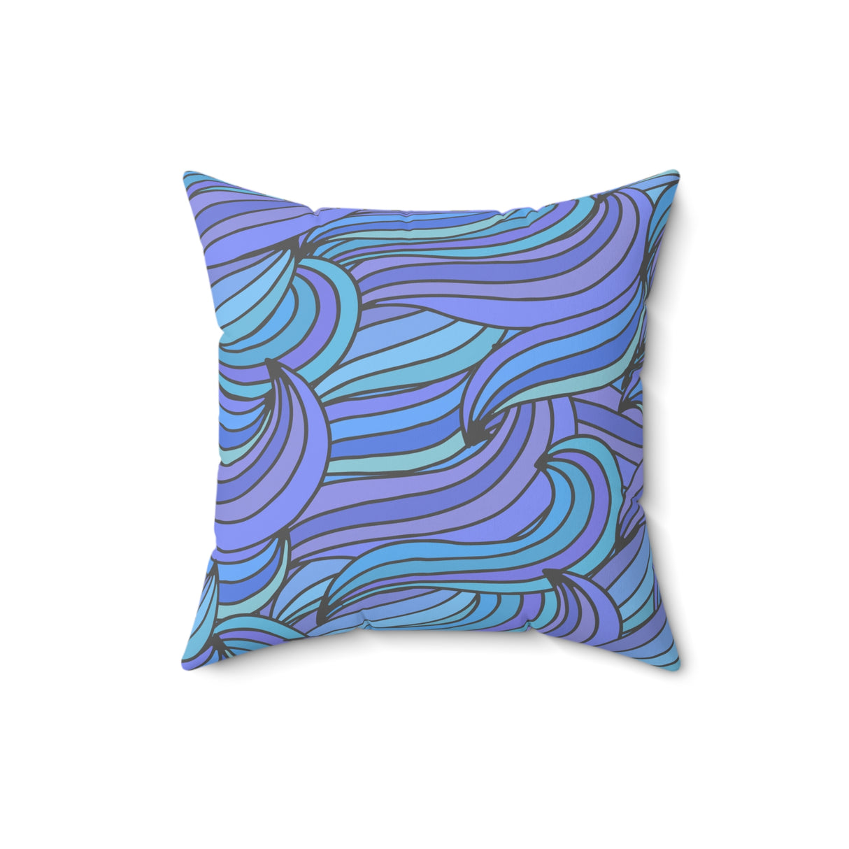 Abstract Ocean Flow Square Pillow