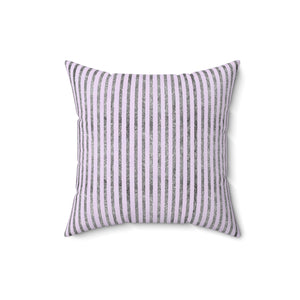 Glittering Lavender Stripes Square Pillow