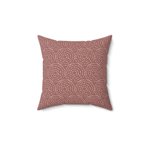 Hand-Stitched Circle Square Pillow