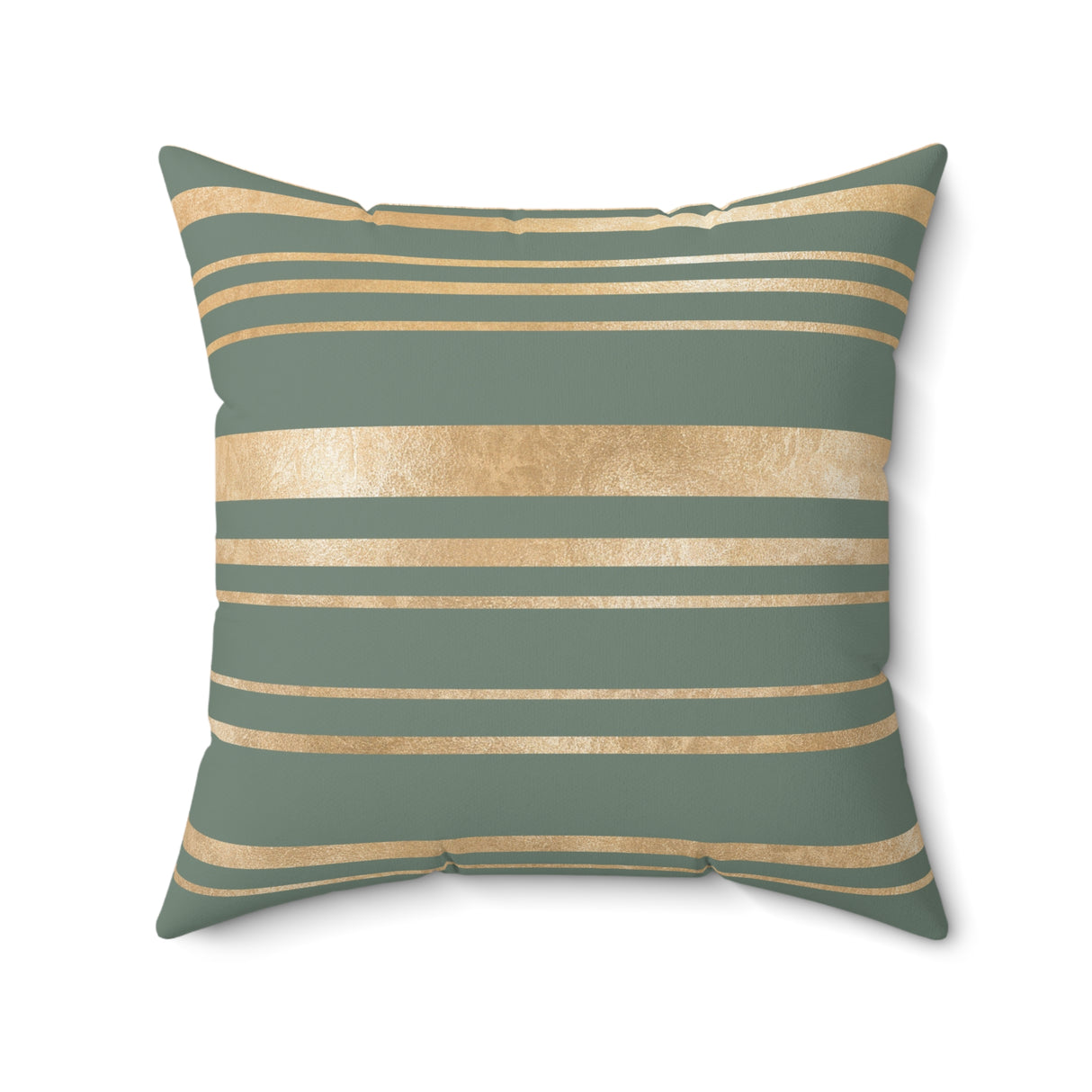 Elegant Gold Stripe Square Pillow