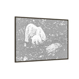 Polar Bear and Cub on the Shore, Torngat Mountains