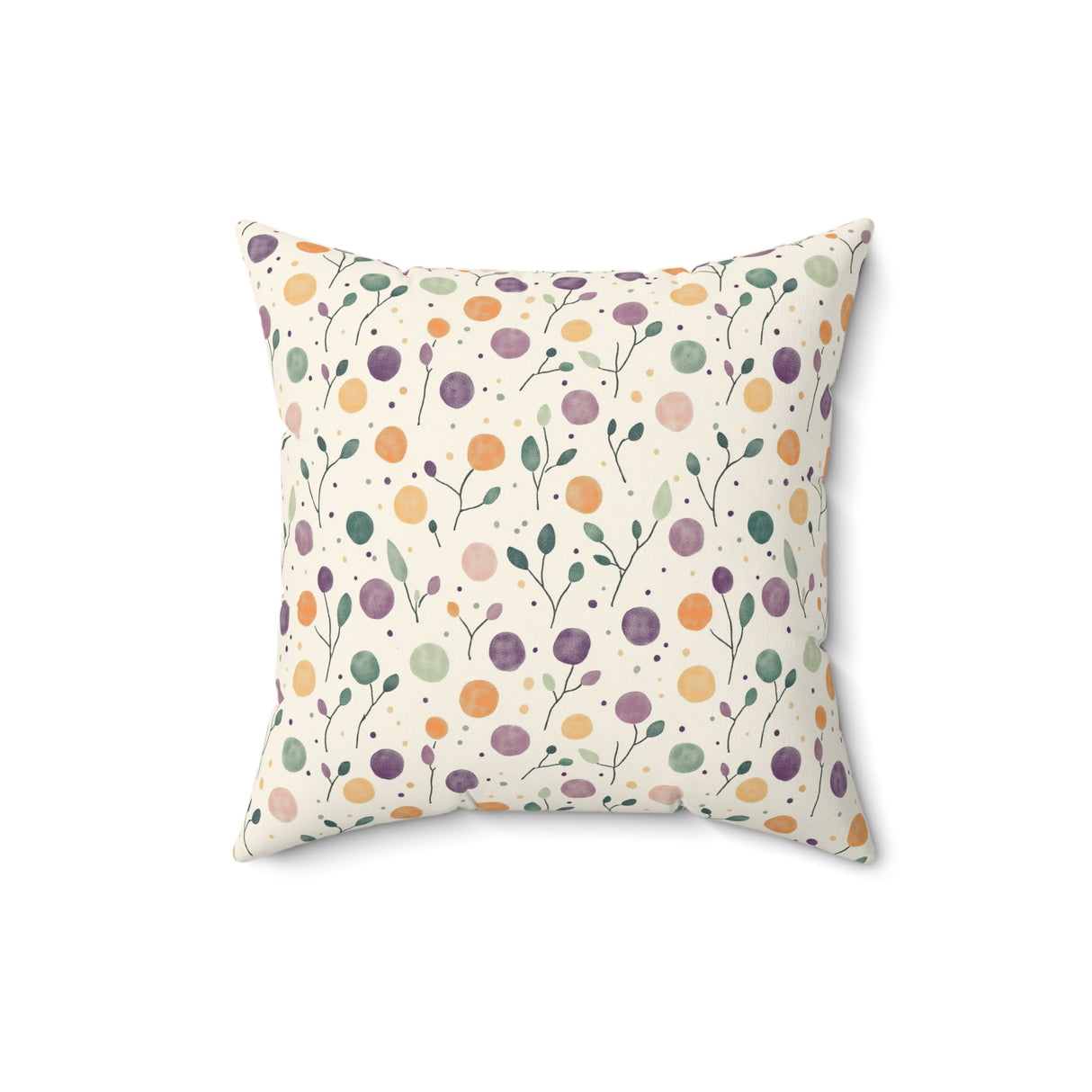 Whimsical Harvest Dots Square Pillow