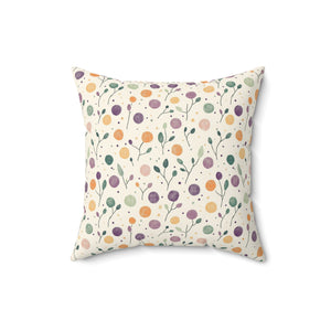 Whimsical Harvest Dots Square Pillow