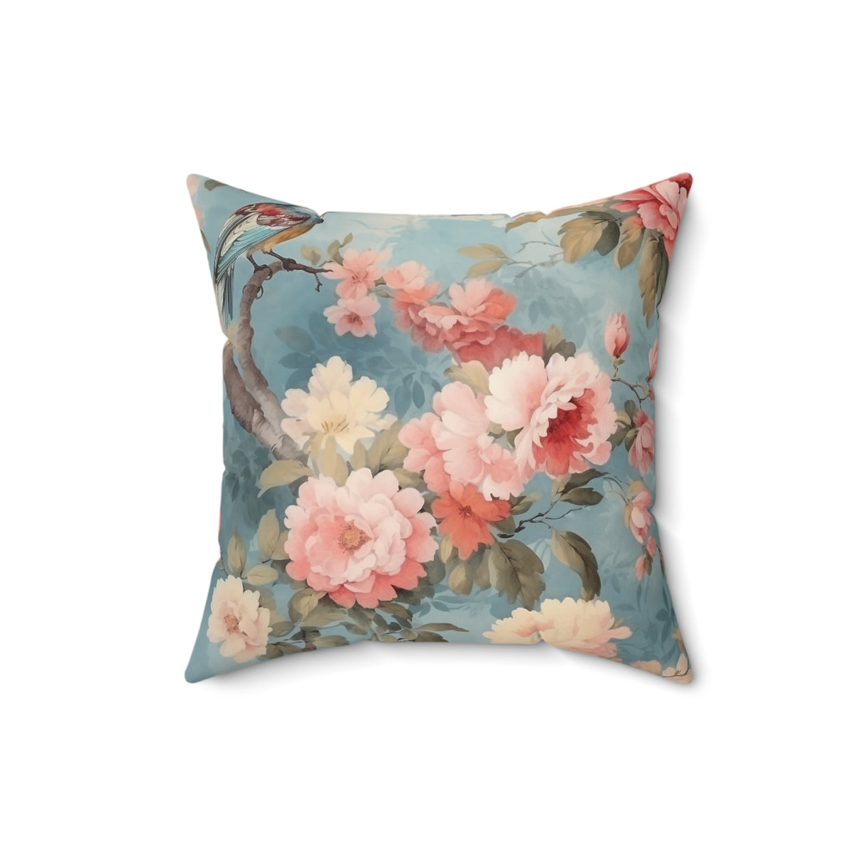 Chinoiserie Bloom Elegance Square Pillow