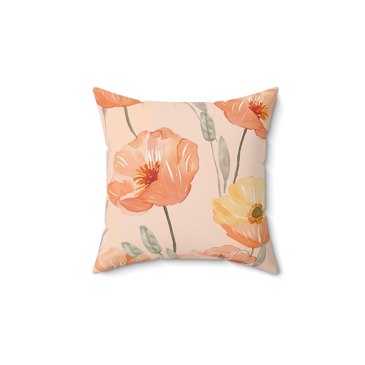 Sunset Blooms Square Pillow