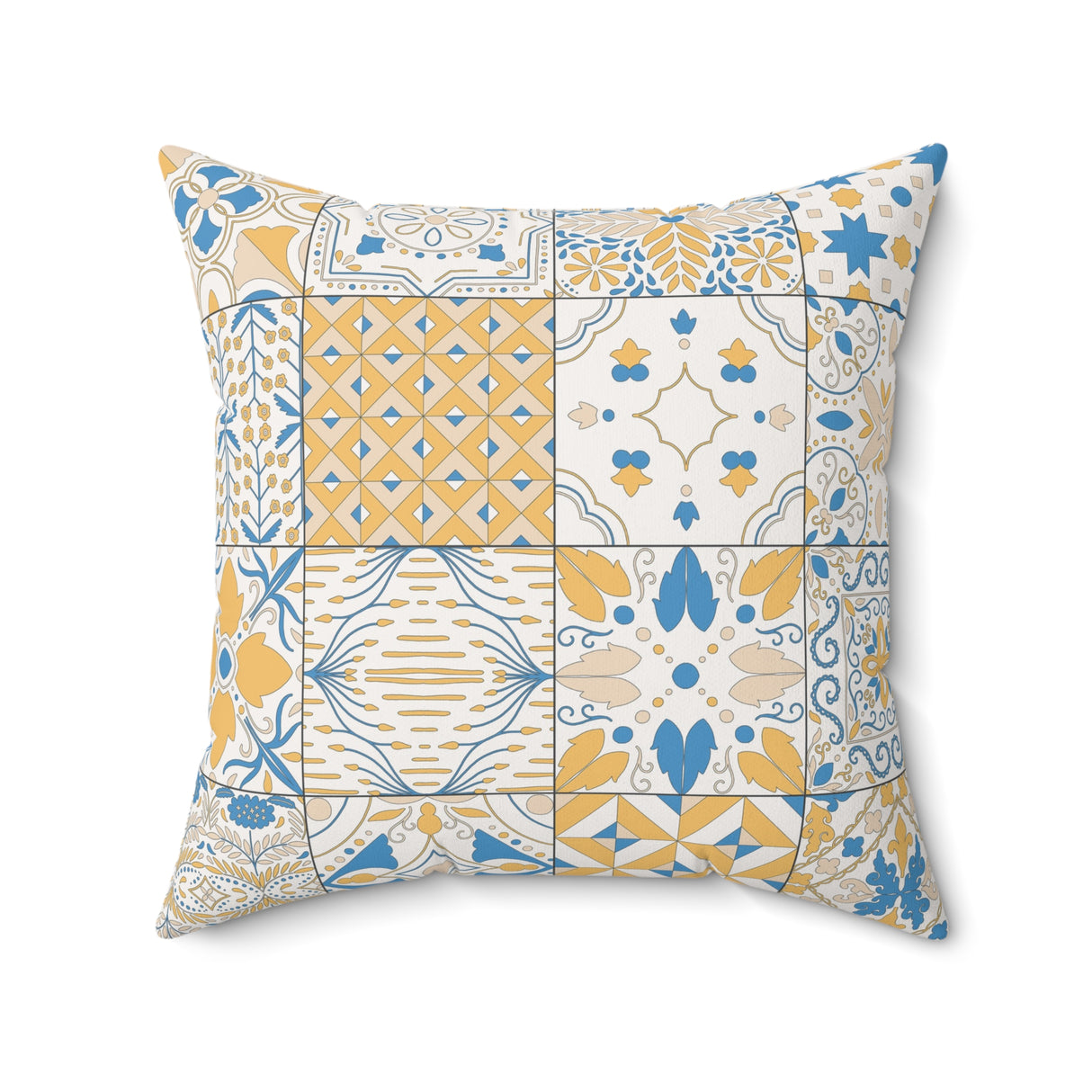 Mediterranean Tiles Square Pillow