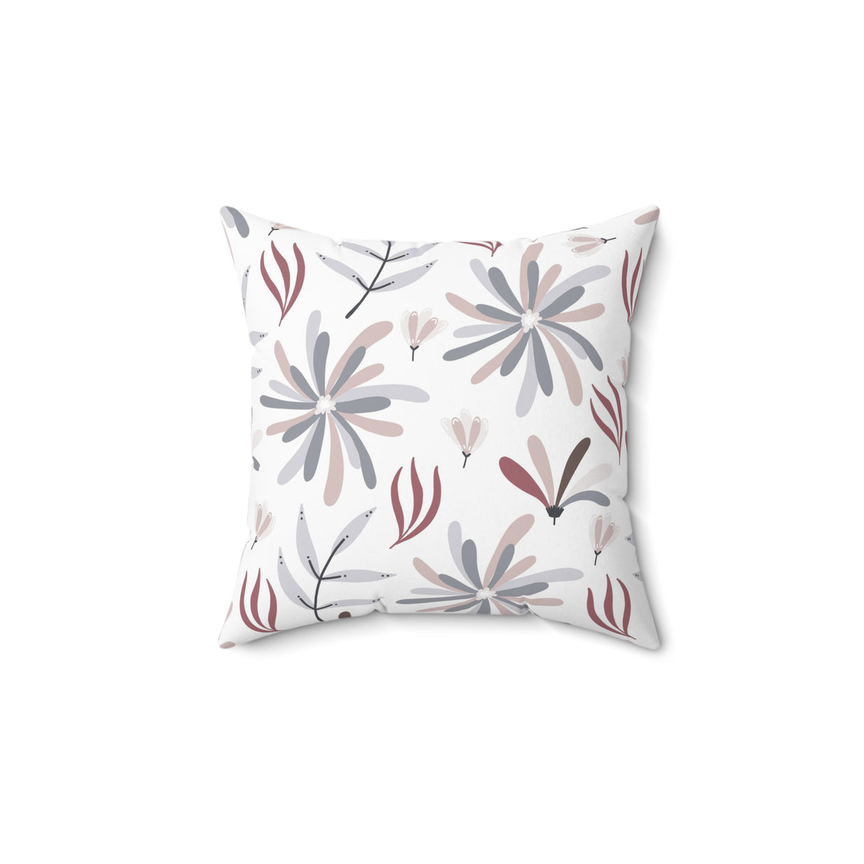 Soft Blush Flora Square Pillow