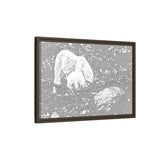 Polar Bear and Cub on the Shore, Torngat Mountains