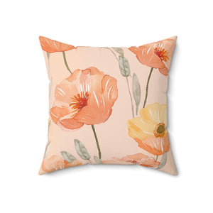 Sunset Blooms Square Pillow