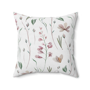 Delicate Blossom Charm Square Pillow