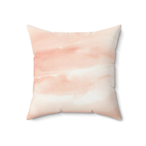 Blush Watercolor Square Pillow