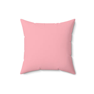 Blush Pinstripe Elegance Square Pillow