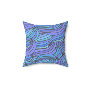 Abstract Ocean Flow Square Pillow