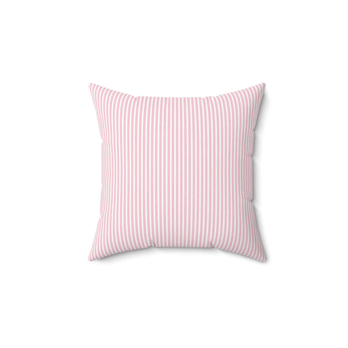 Preppy Pink Stripes Square Pillow