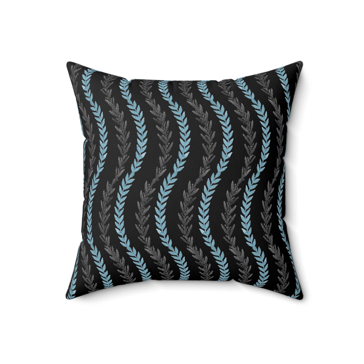 Wavy Vine Elegance Square Pillow