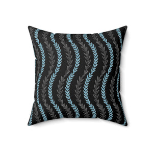 Wavy Vine Elegance Square Pillow