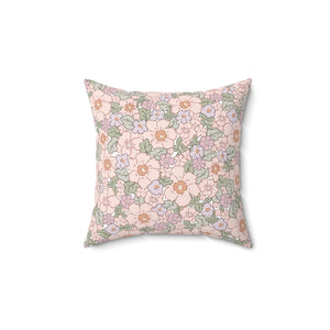 Vintage Bloom Harmony Square Pillow